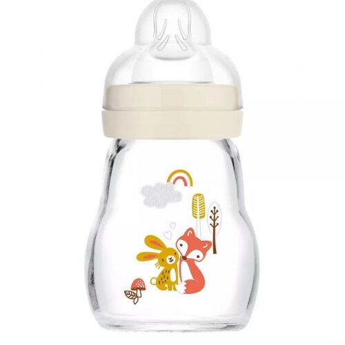 Les Petits Marmots | Biberon en verre 170ml - Lin