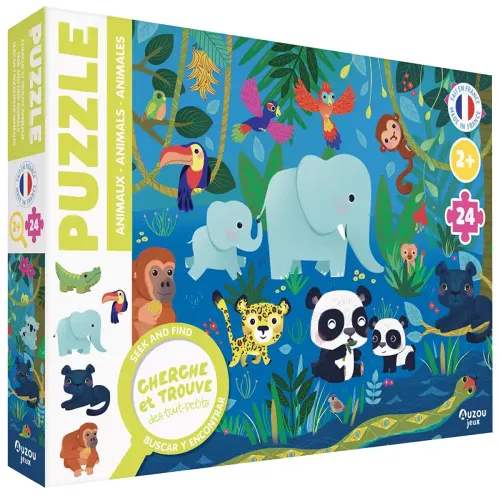 Les Petits Marmots | Puzzle cherche et trouve 24 pièces - Animaux