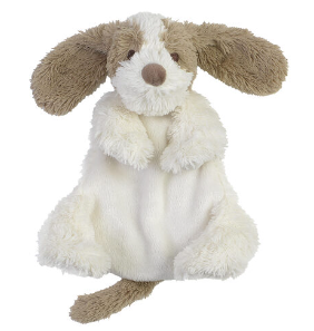 Les Petits Marmots | Doudou plat chien blanc et marron