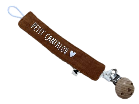 Les Petits Marmots | Attache tétine caramel - Petit Cantalou