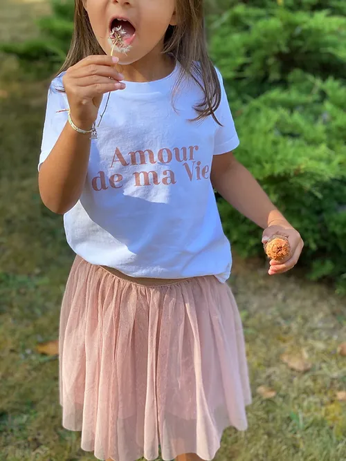 Les Petits Marmots | Tee-shirt blanc manches courtes - Amour de ma vie