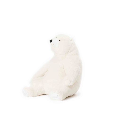 Les Petits Marmots | Grande peluche ours blanc assise - Victor