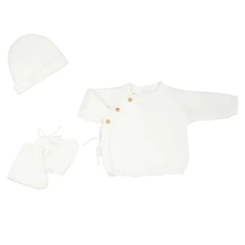 Les Petits Marmots | Ensemble maille - Blanc
