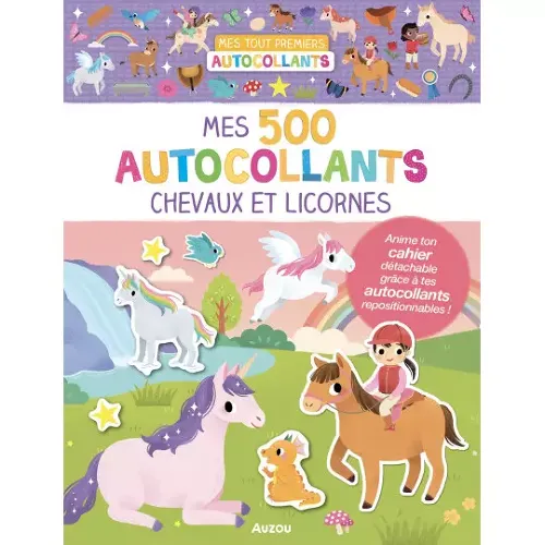 Les Petits Marmots | Mes 500 autocollants - Chevaux et licornes