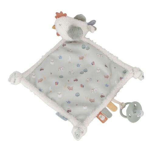 Les Petits Marmots | Doudou carré poule - Little Farm