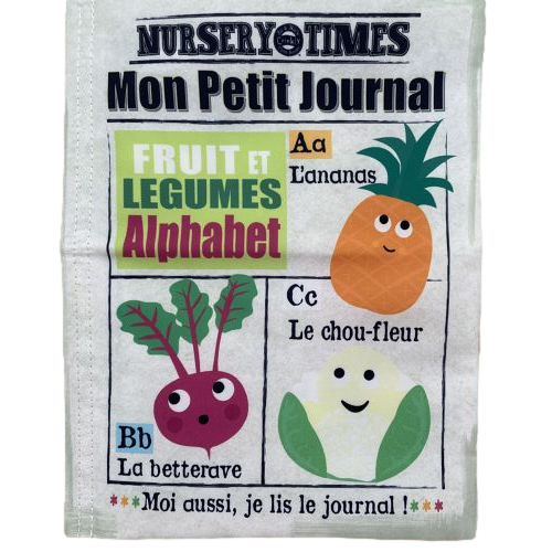 Les Petits Marmots | Journal en tissu - Fruit et légumes