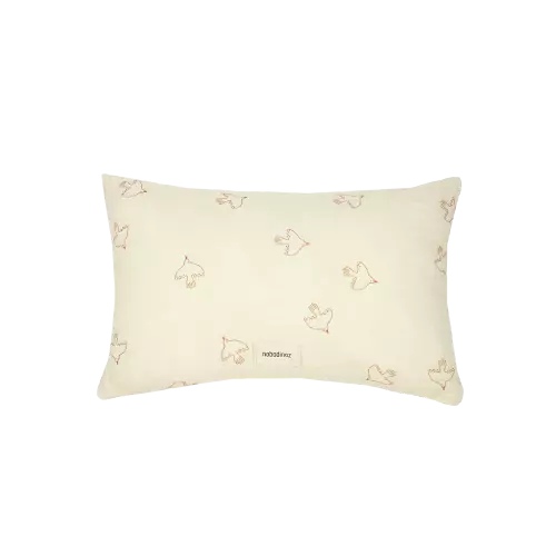 Les Petits Marmots | Coussin rectangulaire en double gaze de coton lavé - Wabi-Sabi  