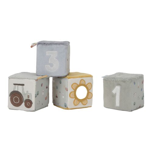 Les Petits Marmots | Set de 4 cubes doux - Little farm