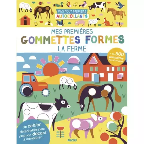 Les Petits Marmots | Mes premières gommettes formes - La ferme