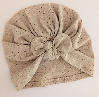 Les Petits Marmots | Turban jersey pointelle (6-12mois/12-24mois) - Beige