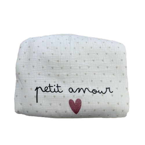 Les Petits Marmots | Couverture Pilou "Petit amour" - Coeurs