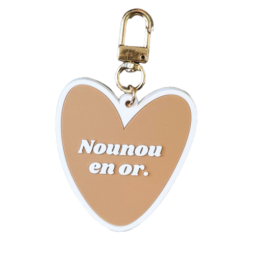 Les Petits Marmots | Porte-clé beige - Nounou en or