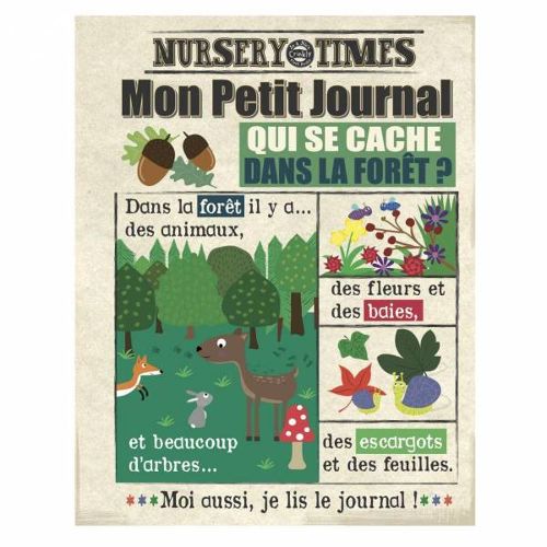 Les Petits Marmots | Journal en tissu - La Forêt