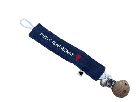 Les Petits Marmots | Attache tétine bleu - Petit Auvergnat