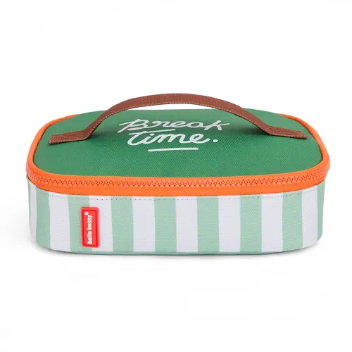 Les Petits Marmots | Sac à goûter isotherme - Green Stripes