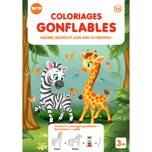 Les Petits Marmots | Coloriages gonflables - Zèbre & girafe