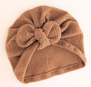 Les Petits Marmots | Turban jersey pointelle (6-12mois/12-24mois) - Camel