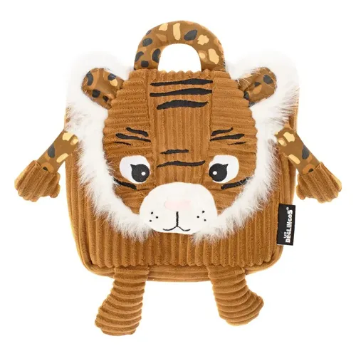 Les Petits Marmots | Sac à dos velours - Spéculos le Tigre