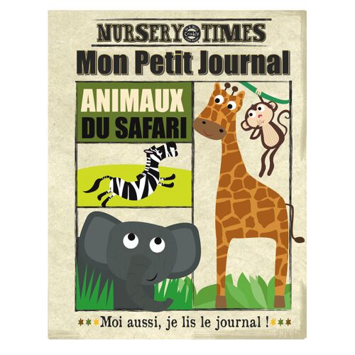 Les Petits Marmots | Journal en tissu - Animaux du safari