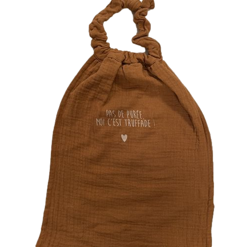 Les Petits Marmots | Serviette de cantine caramel - Pas de purée !