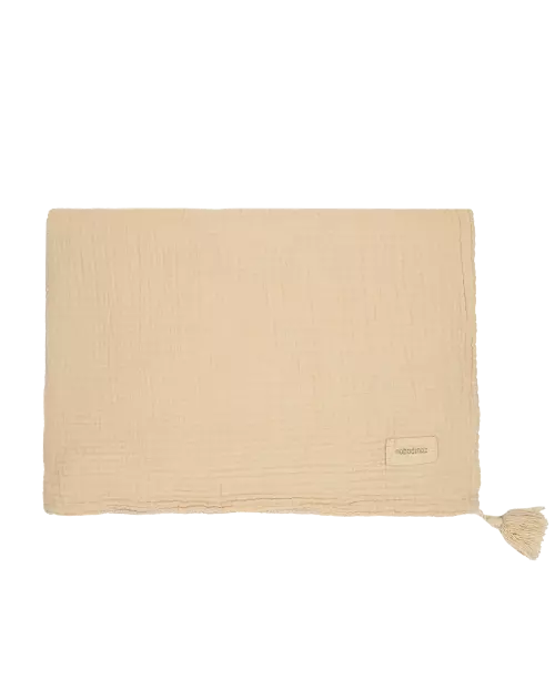 Les Petits Marmots | Couverture en double gaze de coton lavé Wabi-Sabi - Ginger