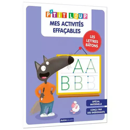 Les Petits Marmots | Mes activités effaçables P'tit Loup - Lettres bâtons