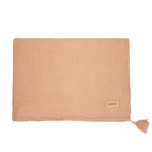 Les Petits Marmots | Couverture en double gaze de coton lavé Wabi-Sabi - Powder Pink