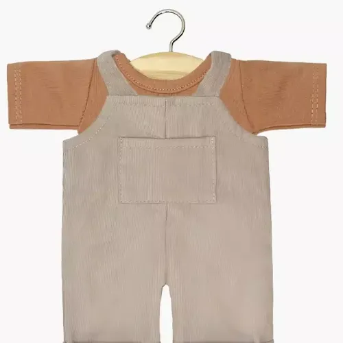 Les Petits Marmots | Babies - Ensemble salopette Antonin et son t-shirt en jersey cassonade