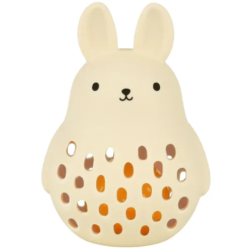 Les Petits Marmots | Hochet en silicone avec grelot - Lapin (ALLC)