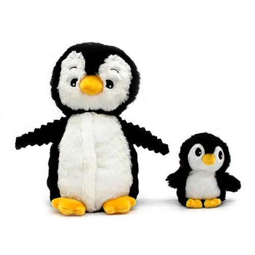Les Petits Marmots | Peluche pingouin Iglou maman et son bébé - Noir