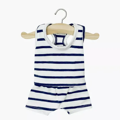 Les Petits Marmots | Gordis - Dessous garçon Marcel en jersey à rayures bleu marine
