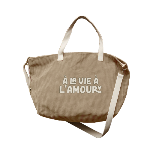 Les Petits Marmots | Sac de voyage velours - A la vie, à l'amour