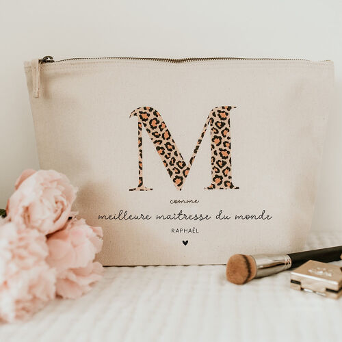 Les Petits Marmots | Trousse initiale léopard - N comme meilleure nounou du monde