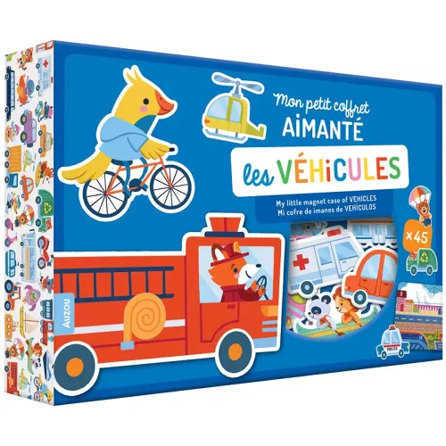 Les Petits Marmots | Mon petit coffret aimanté - Les véhicules