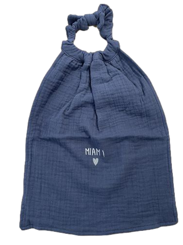 Les Petits Marmots | Serviette de cantine bleu - Miam !