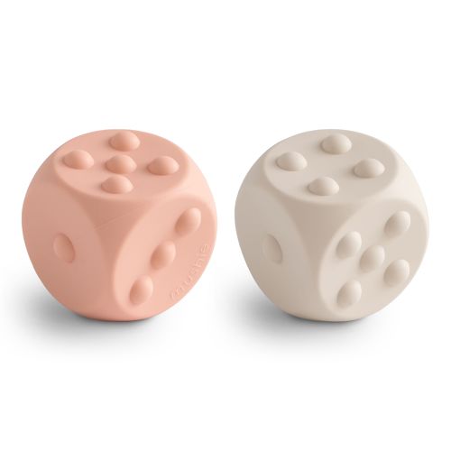 Les Petits Marmots | Set de 2 dés de jeu en silicone - Mushie