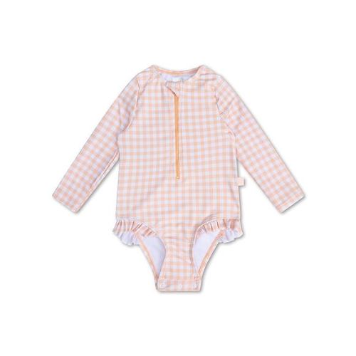 Les Petits Marmots | Maillot de bain manches longues - Orange abricot