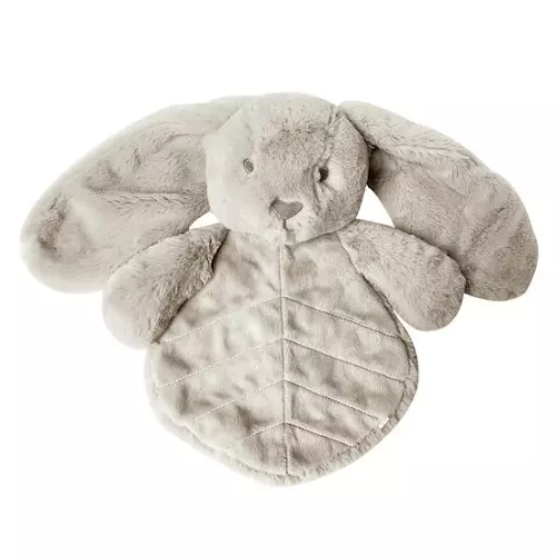 Les Petits Marmots | Doudou plat peluche lapin sauge 30 cm - OB Designs