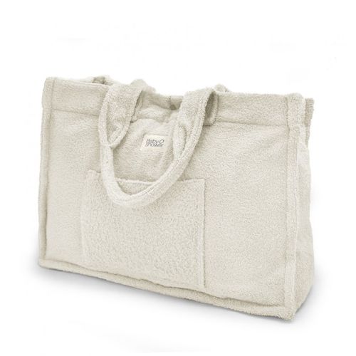 Les Petits Marmots | Sac de plage - Terry beige - Babyshower