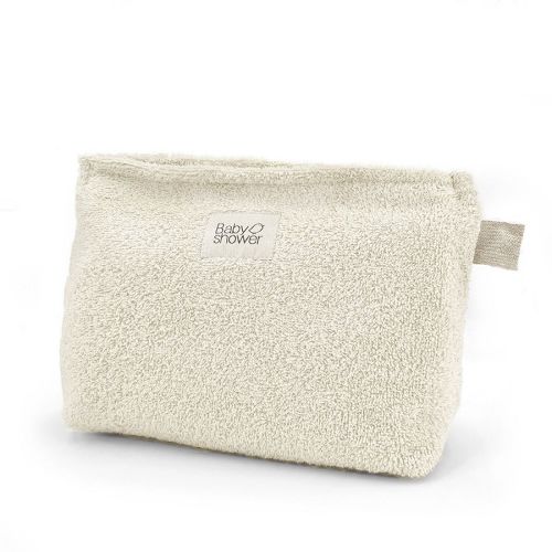 Les Petits Marmots | Pochette de plage - Terry beige - Babyshower