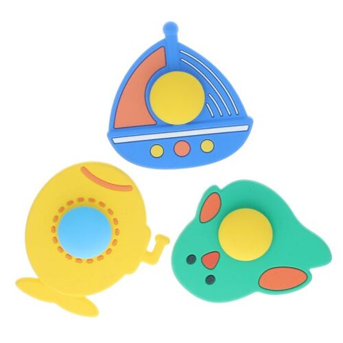 Les Petits Marmots | Spinner - Set de 3 jeux de bain à ventouses rotatives 