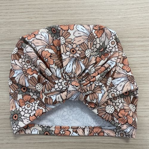 Les Petits Marmots | Turban jersey vintage (6-12mois/12-24mois) - Fleur d'automne