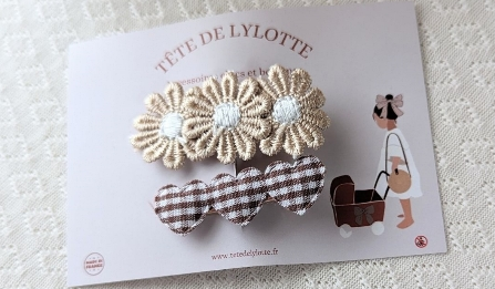 Les Petits Marmots | Duo de  barrettes - Marron foncé