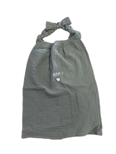Les Petits Marmots | Serviette de cantine vert olive - Miam ! 