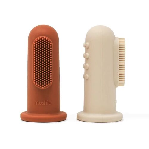 Les Petits Marmots | Set de 2 brosses à dents bébé - Mushie