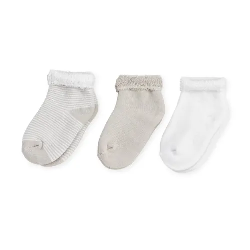 Les Petits Marmots | Set de 3 chaussettes 0/6 mois - Marron