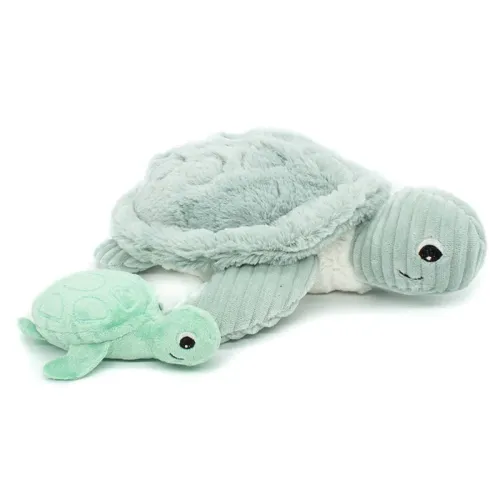 Les Petits Marmots | Peluche tortue Sauvenou maman et son bébé - Menthe