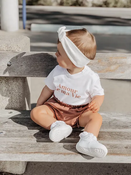 Les Petits Marmots | Tee-shirt blanc manches longues - Amour de ma vie