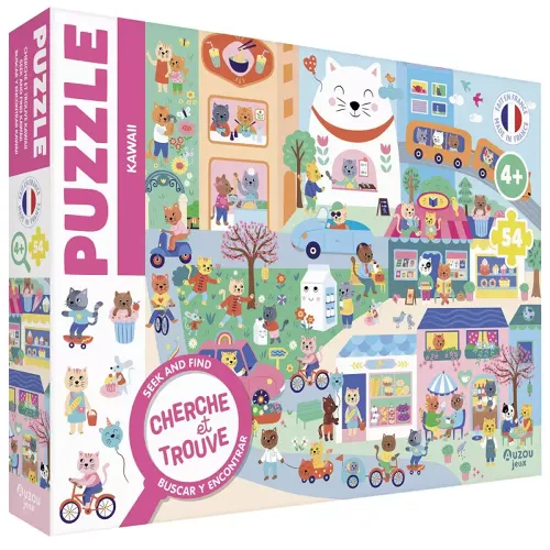 Les Petits Marmots | Puzzle cherche et trouve 54 pièces - Kawaii