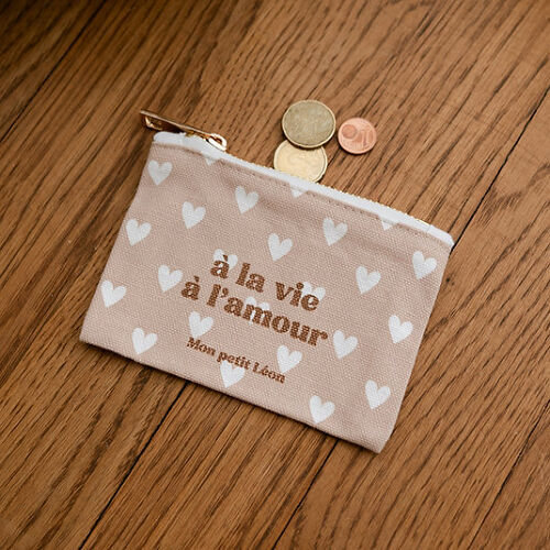 Les Petits Marmots | Porte-monnaie coeur nude - A la vie, à l'amour